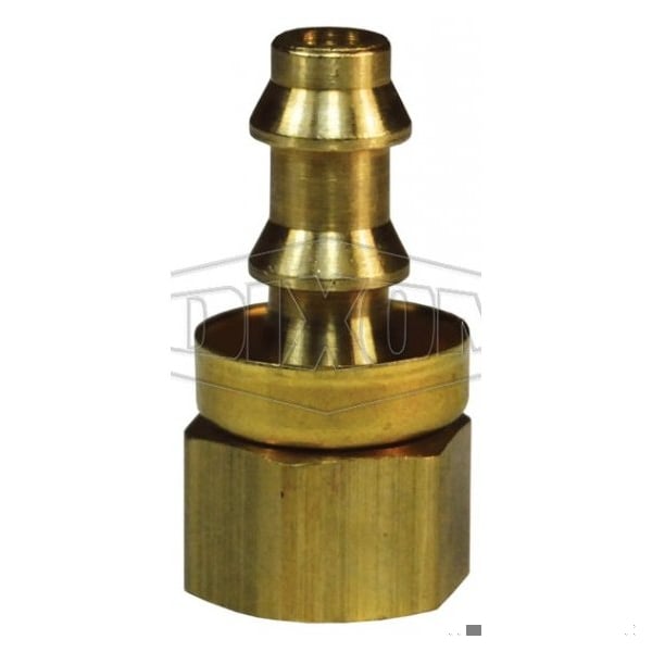 Dixon Hose Barb Fitting with Brass Cap, Female SAE Inverted Flare Rigid